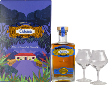 Coloma Rum 8yo 0,7l 40% + dárková kazeta 2xsklo