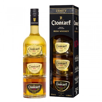 Clontarf Trinity Irish Whiskey + dárkový kartonek 3x0,2l 40%