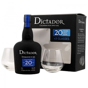 Dictador Solera 20yo Rum + 2x sklo 0,7l 40%